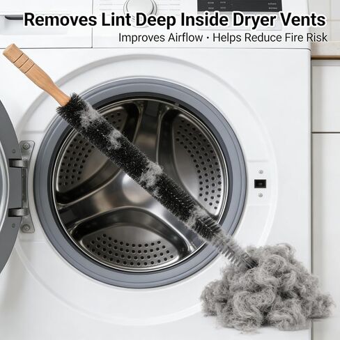 Universal Dryer Vent Cleaner Kit Compatible with All Vacuum Cleaner Include Vacuum Hose Attachment Accessories Brush Lint Brush,Dryer Vent Vacuum Hose in Kuwait