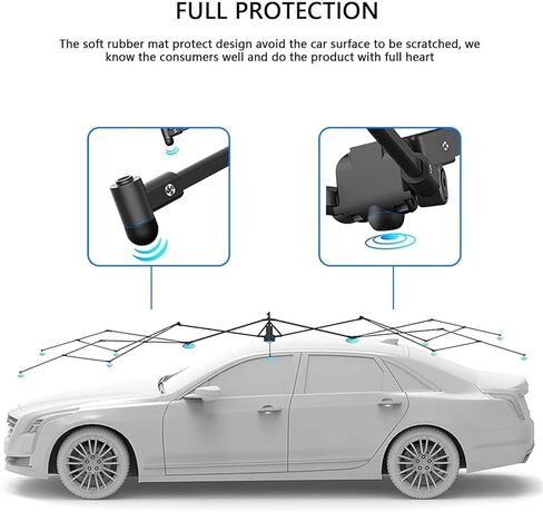 Car Sun Shade Umbrella Cover Tent, Automatic Carport Outdoor Umbrella, Portable Cars Umbrella Vehicles Tent, Anti-UV Protection, Oxford Cloth, All-Season, Vehicles Roof Protection Blue-4.8 * 2.3m in Kuwait