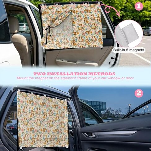 Guinea Pig Car Window Shade for Baby Auto Window Covers Mesh Vehicles Window Covers Sun Protection Auto Rear Window Sun Shade 2 Pcs in Kuwait