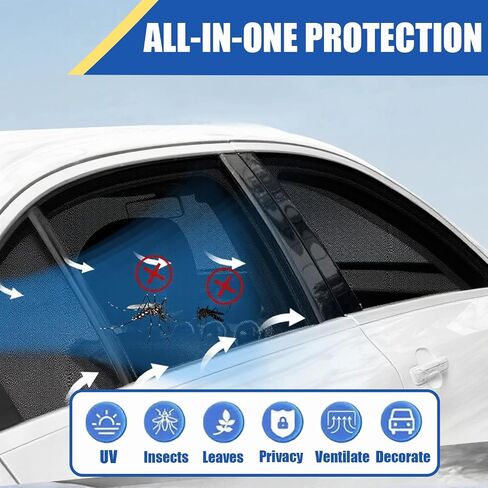 4 Pcs Sun Shade Blocking Mosquito Net for BMW X7 6 Seats 2020 2021 2022 2023 2024 2025, Elastic Mesh Sunshades Front and Rear Windows Mosquito Net in Kuwait