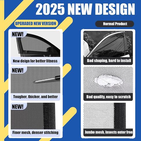 4 Pcs Sun Shade Blocking Mosquito Net for BMW X7 6 Seats 2020 2021 2022 2023 2024 2025, Elastic Mesh Sunshades Front and Rear Windows Mosquito Net in Kuwait