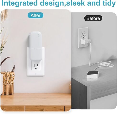 Outlet Wall Mount for Blink Sync Module Core with Built-in Charger & Power Adapter, 2-in-1 Space-Saving Bracket, No Drill Plug-in Holder for Blink Outdoor Indoor Home Security Camera System in Kuwait