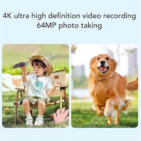4K Handheld Camera with WiFi,Outdoor Pocket Gimbal Vlogging Camera,330° Rotating Lens Handheld Camcorder,64MP Fast Focusing Face Tracking,3-Axis Stabilizer for Vloggers and YouTube (PINK-128G) in Kuwait