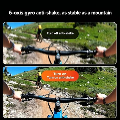 Motorcycle Camera, 5K HD Mini Wearable Body Adventure Action Cameras, 6-Axis Electronic Image Stabilization, 130-Degree Wide-Angle Lens for Cycling, Pet Walking and Outdoors Activities (1080P) in Kuwait