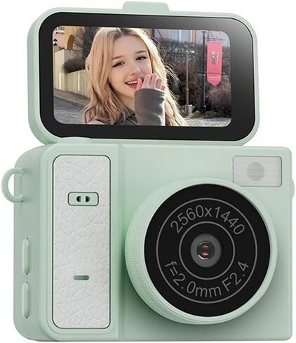 2K Ultra Light Mini Retro Action Camcorder with 1.47 Inch Flip Screen, Only 30g Portable Pocket Video Recorder() in Kuwait