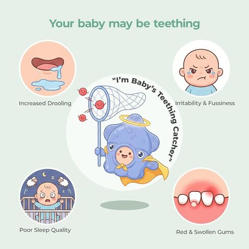 Momcozy 2 Pack Baby Teething Toys, Food Grade Silicone Baby Teethers, Baby Teether Mitten Wrist Teether Set for 0–12 Months, Easy Grip Teething Relief with Multiple Chew Points, Red&Grass Green in Kuwait