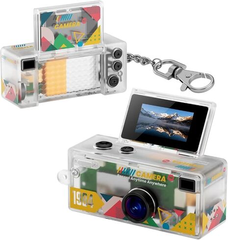 1080P G62 Portable Mini Thumb Keychain Camera | G62 Mini Thumb Camera 130° Wide Angle Autofocus TFT Screen Flashlight(Black) in Kuwait