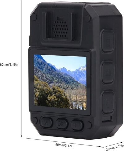 Cryfokt Body Camera with 2.0in IPS Display, 170 Wide Angle, Infrared Night, 8+ Hours Recording, for Law Enforcement, Cycling, Construction in Kuwait