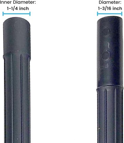 Wessel 1.25in x 19in Vacuum Extension Wand 3-PK, Plastic, Friction Fit | Rigid reinforced plastic; fits 1.25 in friction-fit & button-locking handles and attachments, no locking; pack of 3 wands in Kuwait