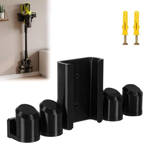 Wall Mount Organizer for Ryobi ONE+ HP 18V Cordless Pet Stick Vac — Compact Tool Holder & Replacement Dock, Keeps All Included Accessories Neat, Easy Install in Kuwait