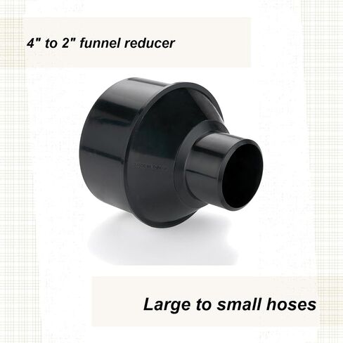 Woodriver Dust Connection 4" To 2" Funnel Reducer Dust Collection Fitting in Kuwait