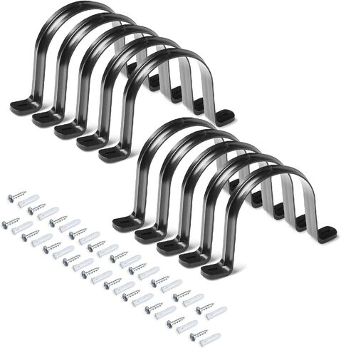 POWERTEC 70343-P2 Hangers for 4" Dust Collection Hose, Pipes and Dust Collection Fittings with Mounting Screws, 10 PK in Kuwait