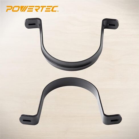 POWERTEC 70343-P2 Hangers for 4" Dust Collection Hose, Pipes and Dust Collection Fittings with Mounting Screws, 10 PK in Kuwait