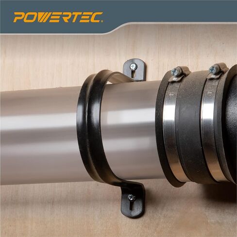 POWERTEC 70343-P2 Hangers for 4" Dust Collection Hose, Pipes and Dust Collection Fittings with Mounting Screws, 10 PK in Kuwait