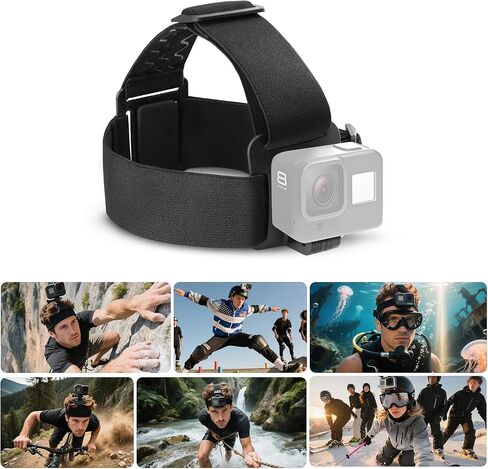 9-in-1 Chest & Head Mount Kit for GoPro, iPhone, DJI, Action Cam POV | Hands-Free POV Recording. Compatible with Samsung, Insta360, AKASO, SJCAM. Sturdy phone clamp & protective net included in Kuwait