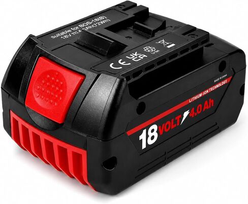 4.0Ah Replacement Battery for Bosch 18V BAT609 BAT619G | Compatible with Bosch 18V cordless tools and original chargers BAT609 BAT618 BAT619G BAT610G BAT612 with LED in Saudi Arabia