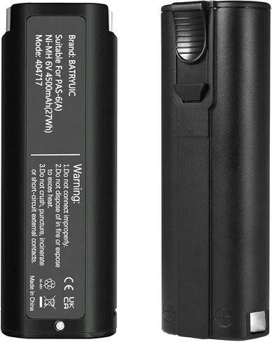 Upgraded 4500mAh 2Pack 6V Ni-Mh Battery Compatible for Paslode 6V Battery 404717 B20544E BCPAS-404717 404400 900420 900600 901000 902000 B20720 CF-325 IM200 F18 IM250 IM350A PS604N Cordless Nailer in Kuwait