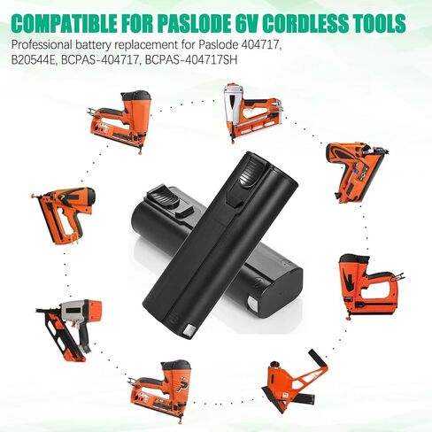 Upgraded 4500mAh 2Pack 6V Ni-Mh Battery Compatible for Paslode 6V Battery 404717 B20544E BCPAS-404717 404400 900420 900600 901000 902000 B20720 CF-325 IM200 F18 IM250 IM350A PS604N Cordless Nailer in Kuwait