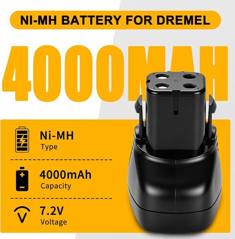 4000mAh 7.2V Ni-MH Replacement Battery for Dremel 757-01 Battery, Compatible with Dremel 7700-01 7700-02 757-01 MultiPro Cordless Rotary Tool (Not fit 757, Not for 7700 Type 1) in Kuwait