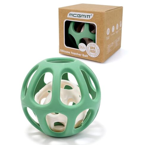 MCGMITT Sensory Balls for Baby, Easy Grasp Food Grade Stretchy Silicone Baby Teether Ball for 0-6 6-12 Months, BPA-Free Montessori Chew Toy, Newborn Infant Learning Developmental Toys Gift in Kuwait