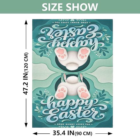 Easter Rabbit Pattern Baby Car Seat Cover Infant Carseat Canopy | Muslin-like Cotton Blend, Breathable, Multi-use, Newborn Essentials Must Haves, Fits Most Strollers, for Babies Boys Girls in Kuwait
