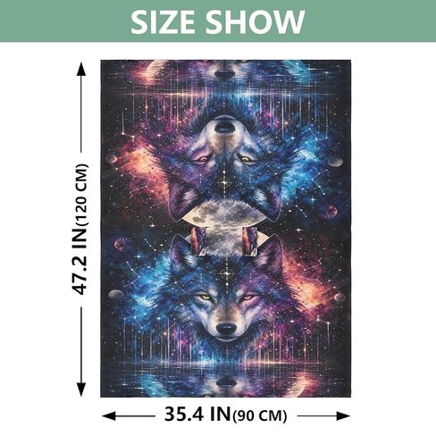 Wolf Boho Pattern Baby Car Seat Cover Breastfeeding Cover | Muslin-like Cotton Blend, Breathable, Multi-use, Newborn Essentials Must Haves, Fits Most Strollers, for Babies Boys Girls in Kuwait