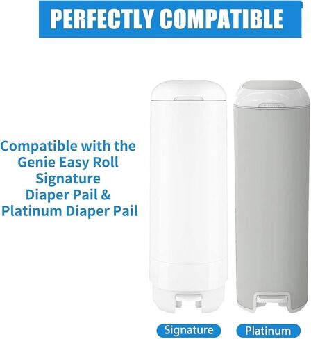 Diaper Pail Easy Roll Refill Bags,Compatible with Genie Easy Roll Signature | Compatible with Genie Easy Roll Signature and Platinum Pails, Each 30 Bags Holds Up to 1410 Newborn Diapers,4 Pack (120 Bags) in Kuwait