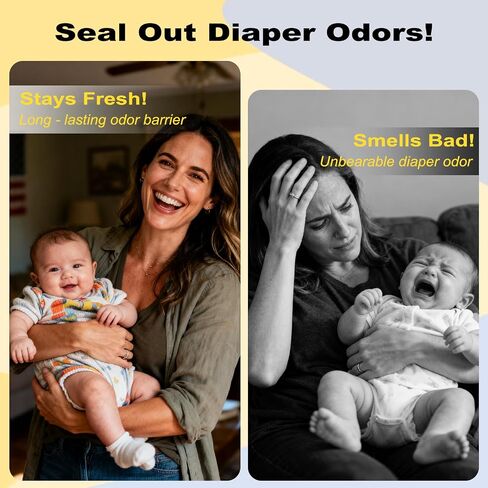 Diaper Pail Refills Bags Compatible with Genie Easy Roll Signature & Platinum Diaper Pails | Holds Up to 1410 Newborn Diapers Per Refill | 7 Layer Odor Barrier Technology, 2Pack(60 Bags) in Kuwait