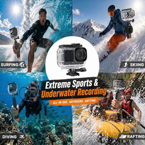 Waterproof Underwater Housing Case Kit for DJI Action 6 Camera, 70M(230FT) Diving Shell with Floating Handle, Anti‑Fog & Quick Release Screws, Snorkeling Underwater Shooting Accessories in Kuwait