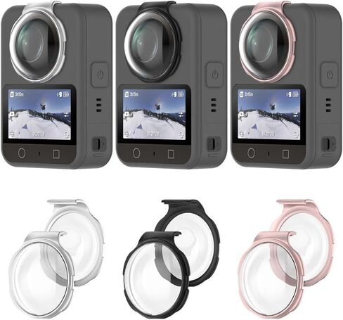 Optical Glass Protector Compatible with DJI OSMO 360 Panoramic Camera - OSMO Filter Protective Case (Black) in Kuwait