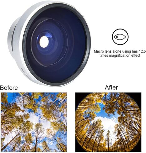 Super Fisheye Lens 37mm 0.25X Attachment for Dramatic Wide Angle Shots and Macro Photography with 37mm Camera Lenses in Kuwait