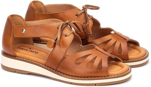 PIKOLINOS ROQUETAS W9B-0947 Women's Sandals - Premium Calfskin Leather - Cushioned Insole and Lace-Up Fit for All Day Walking - Lightweight - Everyday Comfort in Kuwait