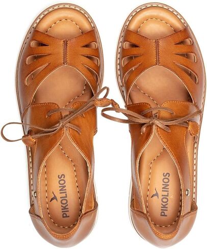 PIKOLINOS ROQUETAS W9B-0947 Women's Sandals - Premium Calfskin Leather - Cushioned Insole and Lace-Up Fit for All Day Walking - Lightweight - Everyday Comfort in Kuwait