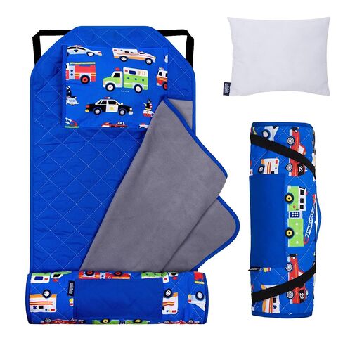 Wildkin Modern Kids Nap Mat with Pillow for Girls – Soft & Cozy Cotton Blend, Elastic Straps, Toddler Sleep Mat for Daycare, Preschool, Kindergarten & Travel, Ages 3–7, Machine Washable – Unicorn in Kuwait