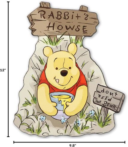 Open Road Brands Disney Winnie the Pooh Rabbit's Howse Wood Wall Decor | Cute Winnie the Pooh Wall Art for Bedroom or Nursery in Kuwait