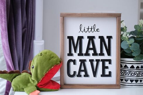 Little Man Cave Wooden Wall Sign for Toddler Boys Room - Modern Farmhouse Wall Art in Kuwait
