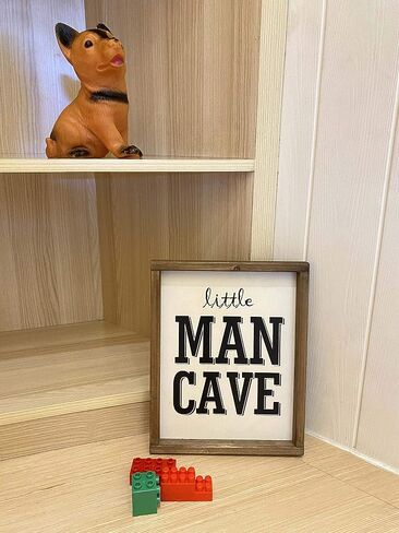 Little Man Cave Wooden Wall Sign for Toddler Boys Room - Modern Farmhouse Wall Art in Kuwait