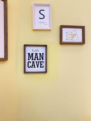 Little Man Cave Wooden Wall Sign for Toddler Boys Room - Modern Farmhouse Wall Art in Kuwait