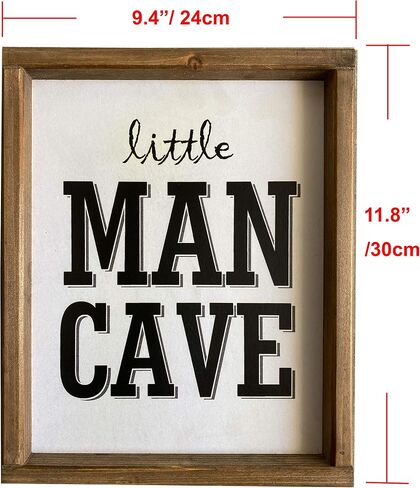 Little Man Cave Wooden Wall Sign for Toddler Boys Room - Modern Farmhouse Wall Art in Kuwait
