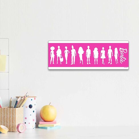 Mattel Barbie Silhouettes Wood Wall Decor | Stylish Barbie Wall Art for Bedroom or Play Room in Kuwait