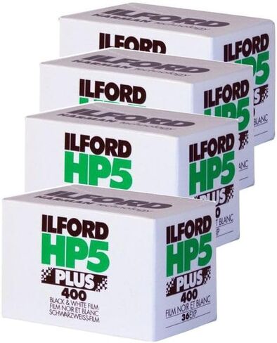 Ilford 1574577 HP5 Plus, Black and White Print Film, 35 mm, ISO 400, 36 Exposures (Pack of 4) in Kuwait