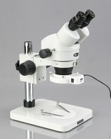 AmScope 3.5X-90X Inspection Dissecting Zoom Power Stereo Microscope with 64-LED Light in Kuwait