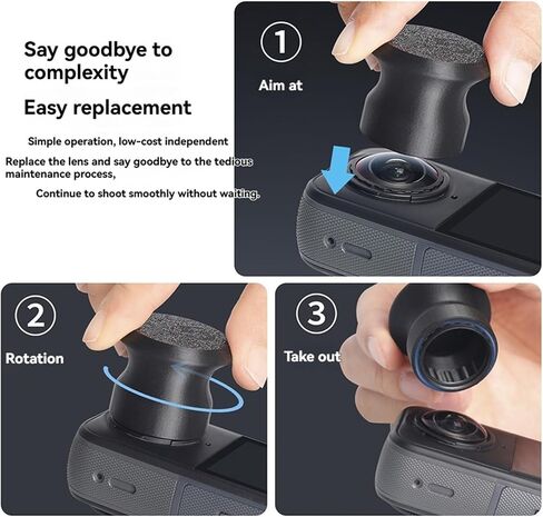 Replacement Lens Complete Kit for Insta360 X5 Camera Lens Repair Parts Accessories, HD Optical Glass Lenses with Removal and Cleaning Tools Kit (Single Lens Set) in Kuwait