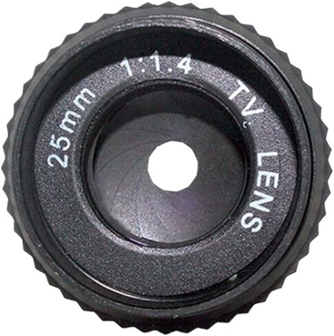 25mm 1/2" Manual Iris Black Industrial Machine Vision Camera Lens | 25mm fixed focal lens, manual adjustable iris, black housing, fits 1/2" sensor, optical lens for industrial machine vision in Kuwait