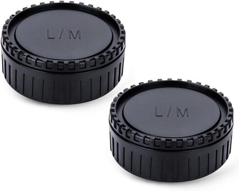 JJC 2-Pack Body Cap & Rear Lens Cap Cover for Leica M Mount Camera and Lens | for Leica M1 M2 M3 M4 M5 M6 M7 M8 M9 M10, Lens Protection Accessories in Kuwait