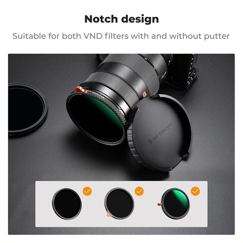 K&F CONCEPT 72mm Variable ND Lens Filter Cap TPU Material. Only for K&F 72mm Adjustable Neutral Density Filter | Only for K&F 72mm Adjustable Neutral Density Filter-FP714 in Kuwait