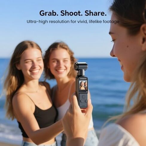 BOBLOV W3 Mini Body Camera 64GB Waterproof and W5 5K Vlogging Camera with Microphone in Kuwait