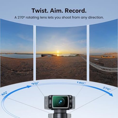 BOBLOV W3 Mini Body Camera 64GB Waterproof and W5 5K Vlogging Camera with Microphone in Kuwait