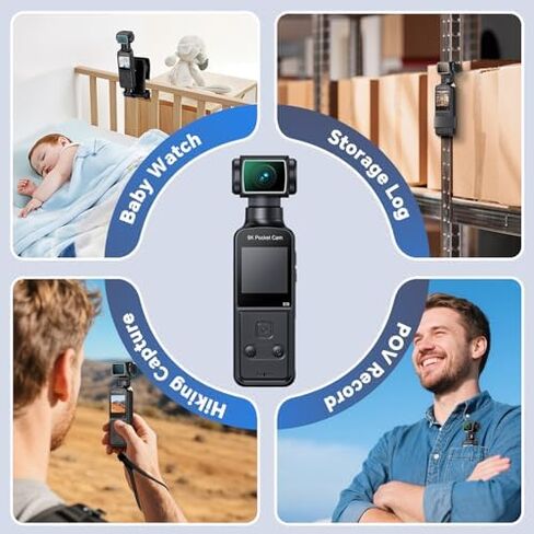 BOBLOV W3 Mini Body Camera 64GB Waterproof and W5 5K Vlogging Camera with Microphone in Kuwait
