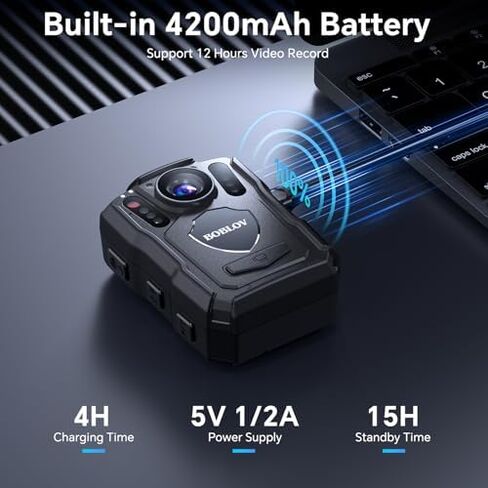 BOBLOV W3 Mini Body Camera 64GB Waterproof and M5 2K 256G GPS Police Body Camera in Kuwait